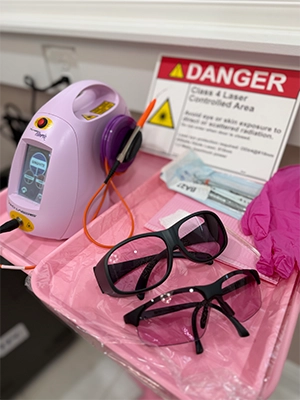 Laser Dental Glasses At Jessika Rico RDHAP - Dental Hygiene Practice